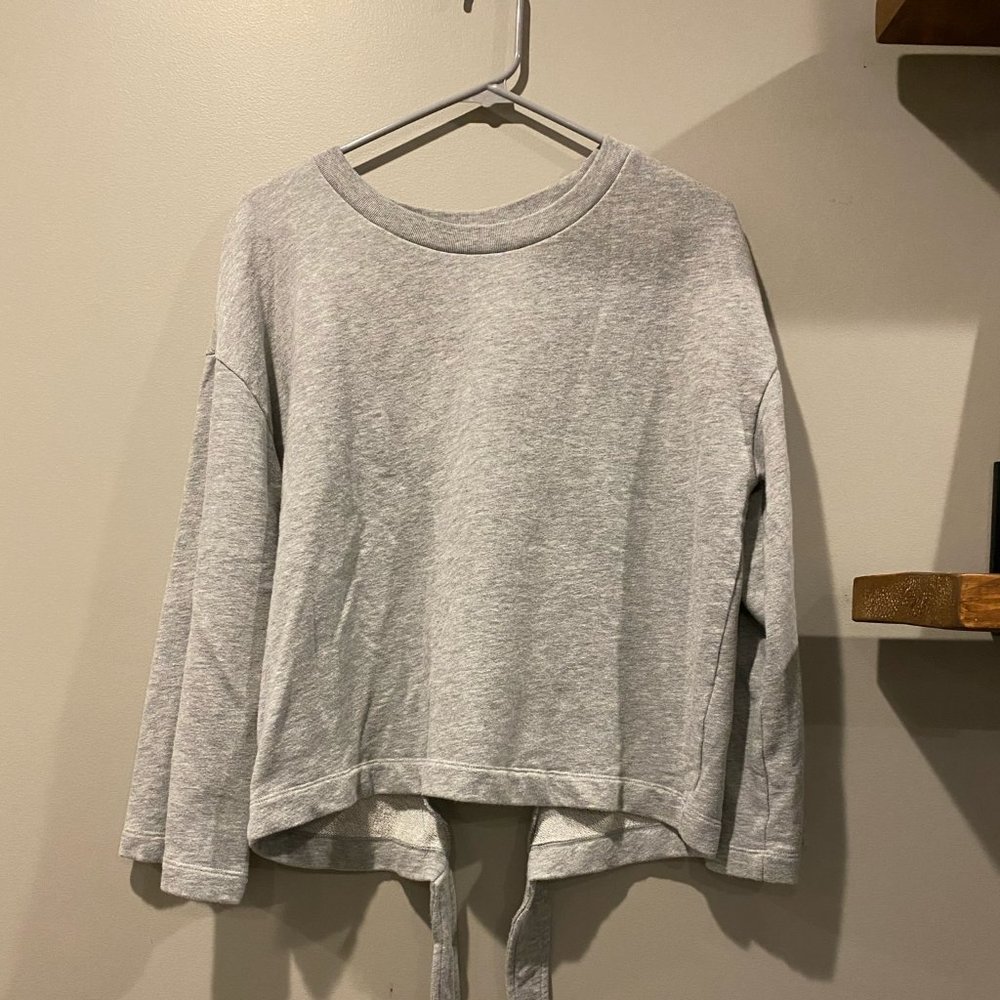Grey Crewneck with back tie